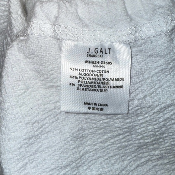 Brandy Melville John Galt White Ruched Top Women’s ONE SIZE - Picture 4 of 4